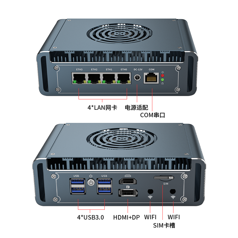 倍控奔腾7505酷睿I7-1165G7 I3-1115G4软路由工控机电脑主机爱快-图0