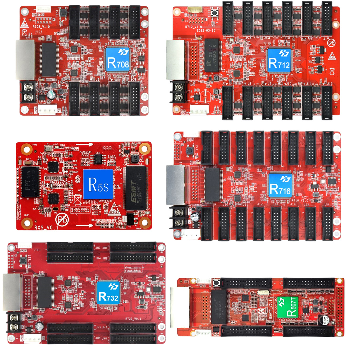 HD-R712 R500 R716 全彩LED显示屏接收卡 灰度科技同步异步播放盒 - 图3