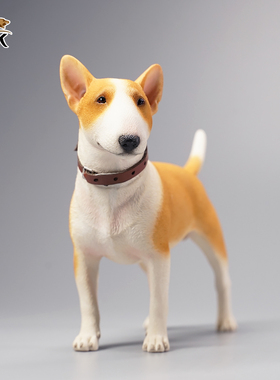 JXK 1/6 牛头梗高端动物模型仿真可爱狗树脂手办周边拍摄道具摆件