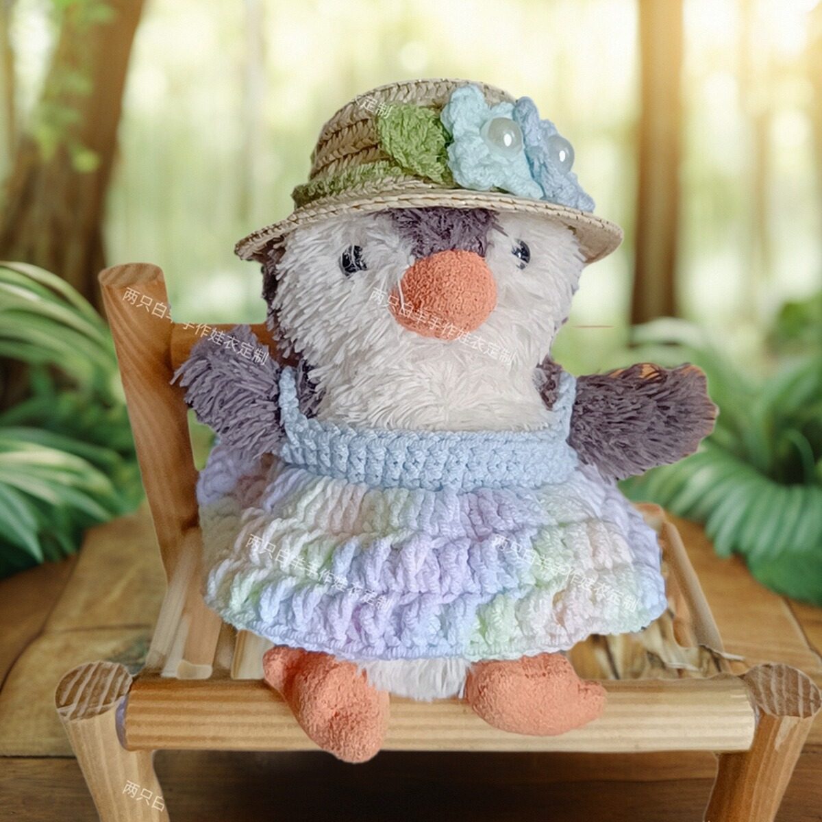 jellycat花生企鹅小衣服可爱帽子围巾手工钩织娃衣定制礼物适用,淘宝优惠券,粉丝福利购,淘宝优惠卷