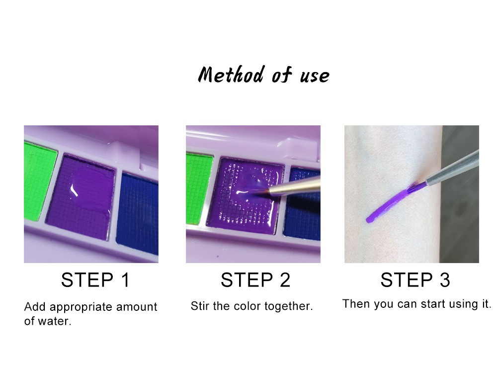 水溶性人体彩绘颜料脸彩环保无毒面部儿童脸部身体戏剧化妆膏速干 - 图2