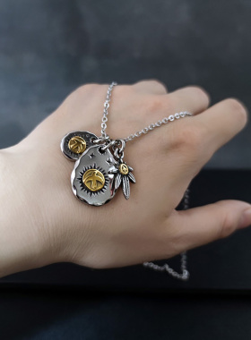 飞鹰吊坠个性项链男原宿INS日系