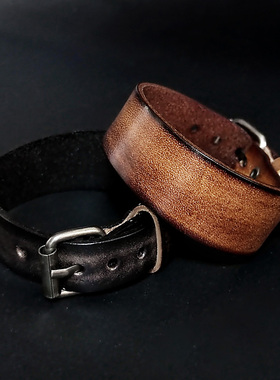 美式复古皮手链男士小众女