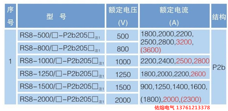 RS8 4800A 4400A-2P快速熔断器P2b206S P206S K P2b206K BC100KA - 图1