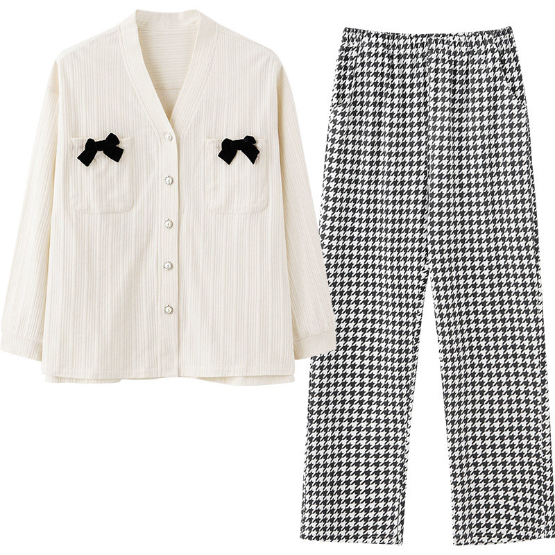 马克公主纯棉情侣秋季长袖日系睡衣 马克公主睡衣/家居服套装