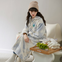 Princess Mark Sleepwear Woman Autumn Winter Coral Suede Thickened Superior Sensual Bathrobe Flannel Velvet Pyjamas cute Home Home Clothes