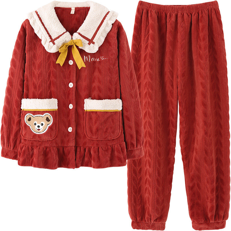 马克公主情侣冬季睡衣 马克公主睡衣/家居服套装