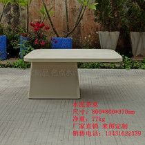 Cream-Lonely Wind Cement Tea Table Manufacturer Customized Clean Water Concrete Dwarf Table Guests Sofa-Like Room Tea Table