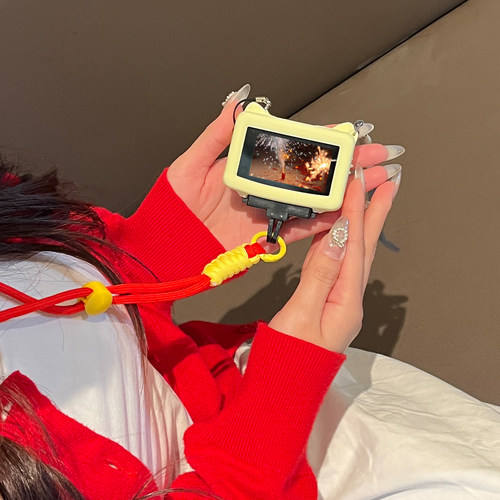 适用于大疆Osmo Action4保护套多巴胺挂绳Action4/5pro户外灵眸运动相机硅胶套机身壳防刮防蹭防尘罩相机配件 - 图1