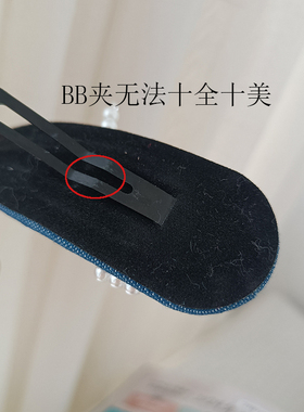 韩国产发饰牛仔布艺珍珠蝴蝶结侧面边夹甜美百搭少女发夹头饰BB夹