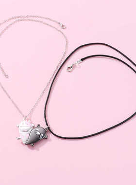 奶牛海豹造型卡通磁吸吊坠个性