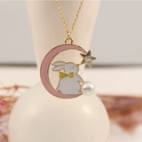 Японский милый мультяшный кролик для школьников, ожерелье, подвеска, белый кролик, подарок на день рождения