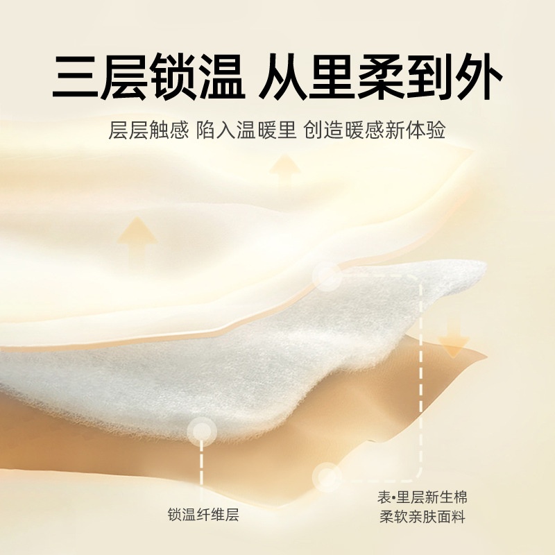 婴儿睡衣内衣纯棉冬季高腰护肚薄棉分体套装宝宝秋衣秋裤婴儿衣服 - 图0