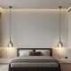 Italian minimalist free lifting bedroom bedside small chandelier