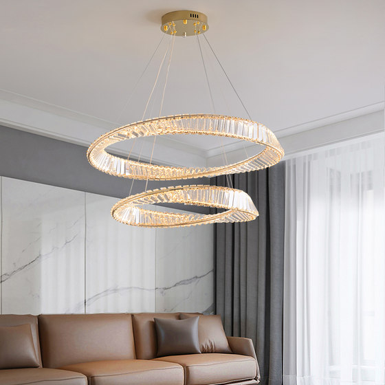 2026 New Italian Light Luxury Style Crystal Living Room Chandelier