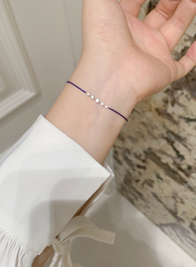 盖娅琳S925银锆石红绳幸运手链