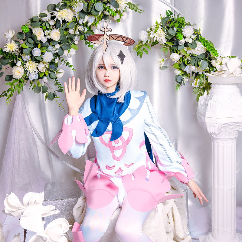 原神cos服派蒙cos服主角旅行者荧cospaly游戏套装服装女假发现货_虎窝淘