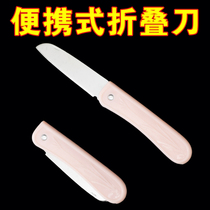 Stainless steel fruit knife portable small knife kitchen Dormitory melon fruit knife folding with knife sleeve sharp