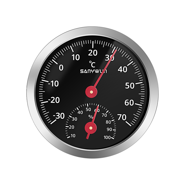 Sanyin Automobile temperature and humidity meter for car measurement special air outlet thermometer mechanical temperature and humidity meter high precision