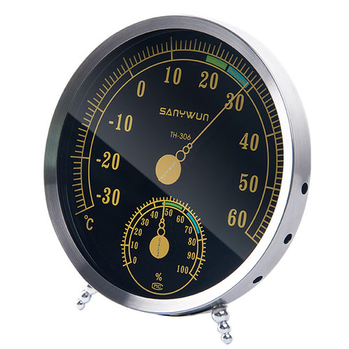 三印SANYWUN旗舰不锈钢温湿度计室内精准温度表家用婴儿房温度计 - 图0