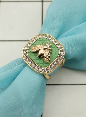 厂家现货丝巾扣高档多功能新款两用女韩版合金饰品字母蜜蜂款