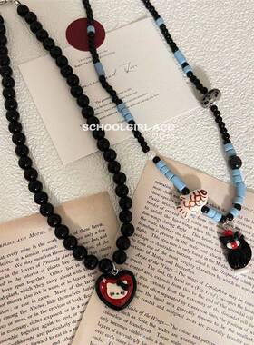 夏日多巴胺系列~彩色趣味项链甜酷女配饰韩系ins小众高级锁骨链