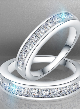 闭口饰品人造锆石情侣戒指