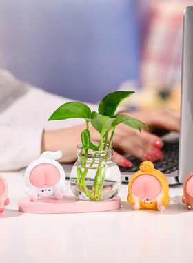 速发可爱式压动物摆件解压电脑办公桌面装饰日减家居摆厅幸福感小