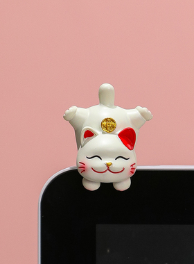 可爱卡通趴趴公仔招财猫装饰品