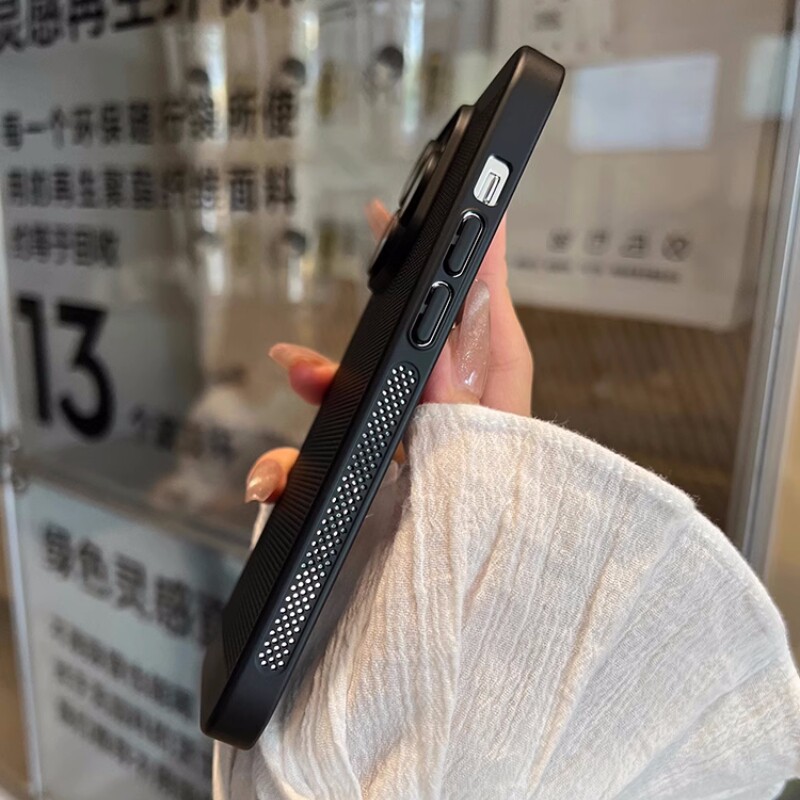 散热透气镂空网孔手机壳适用15小米14不发烫13Ultra亚克力硬12xs带镜头膜11至尊青春K60/50超薄K40/note12pro
