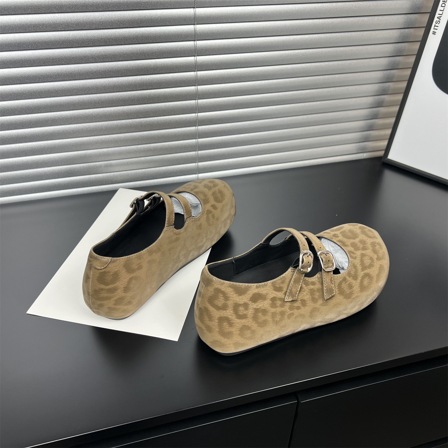 豹纹玛丽珍鞋女2026春季新款圆头双扣带平底圆头舒适百搭休闲单鞋,淘宝优惠券,粉丝福利购,淘宝优惠卷