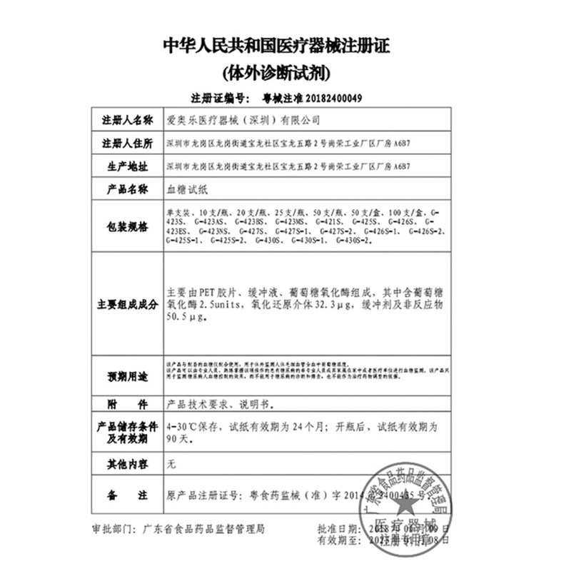 爱奥乐G-421S血糖试纸G-426S试纸升级爱奥乐G-425血糖仪送血糖仪 - 图2