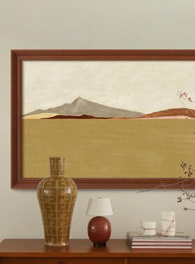 远山》霍格艺术法式中古风客厅风景画北欧复古装饰画玄关餐厅挂画