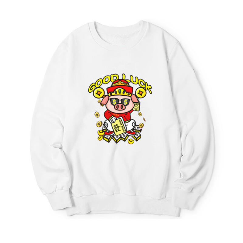 猪年本命年大红色2019新年圆领卫衣 品衣传奇卫衣