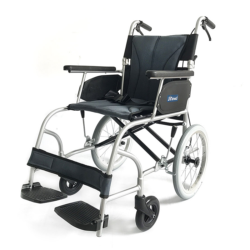 中进轮椅折叠轻便小航钛铝合金老年人超轻便携手推车老人专用代步 - 图2