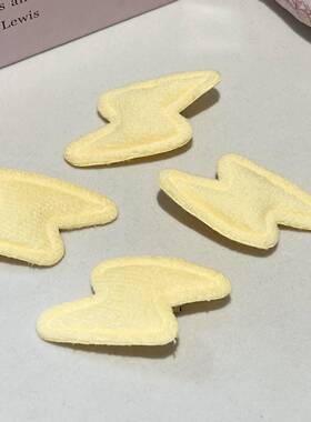 趣味奶油色黄色闪电发夹可爱软萌女孩风刘海鸭嘴夹2元包邮小商品