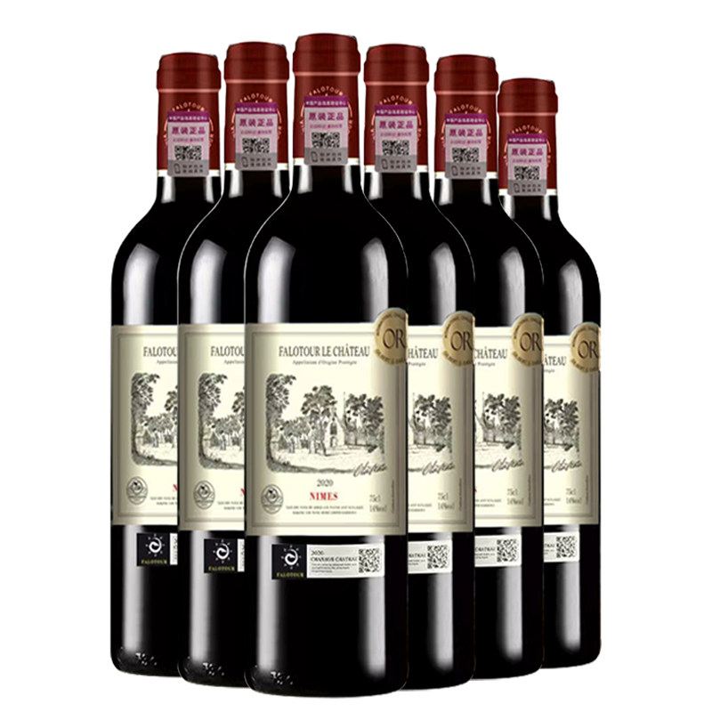 法国原酒进口红酒整箱干红葡萄酒14度AOP庄园酒业运营6支装送礼