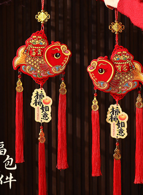 2026马年春节毛绒醒狮铃铛挂饰