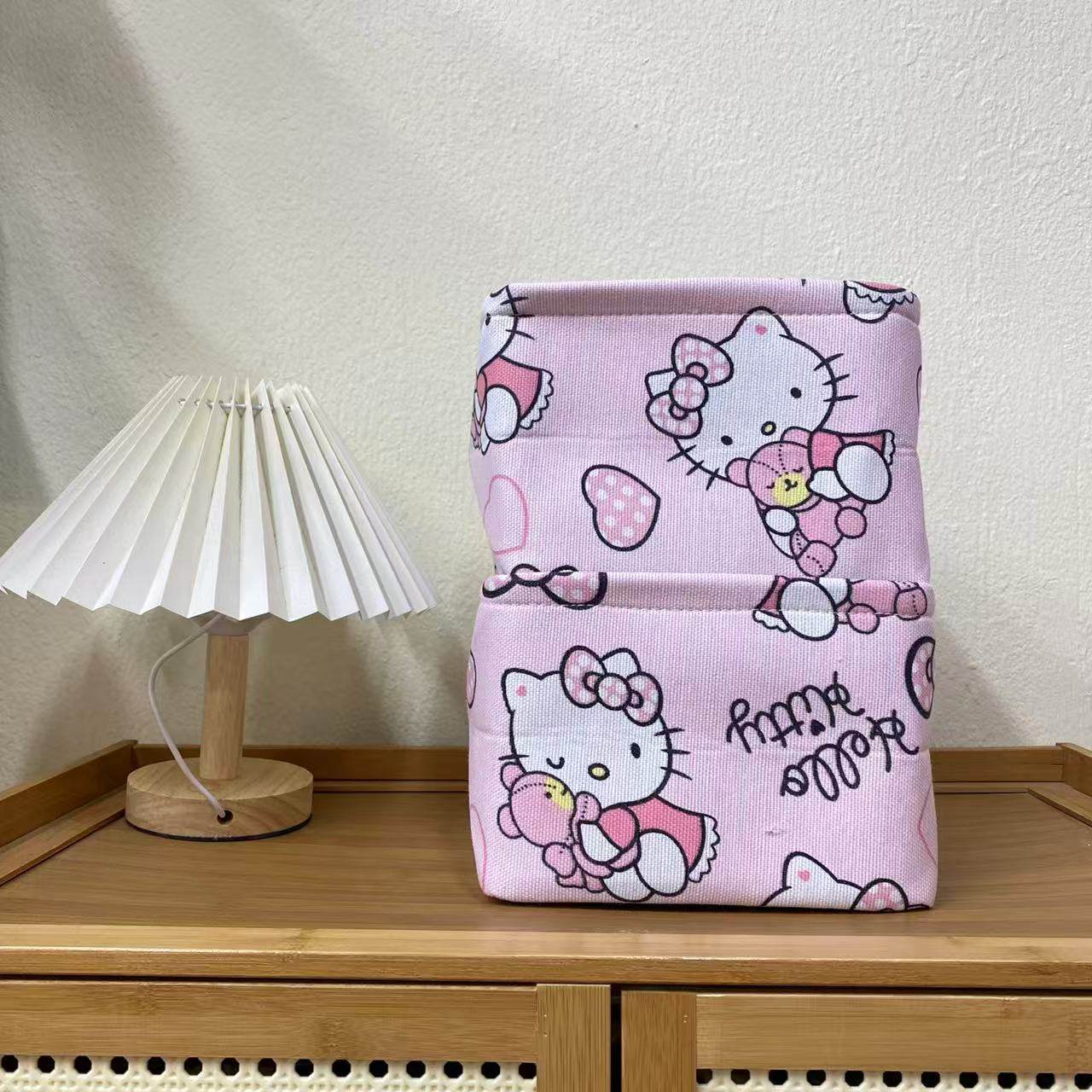 【20X15X14高】KT猫开口桌面收纳袜子筐发夹收纳盒钥匙收纳筐,淘宝优惠券,粉丝福利购,淘宝优惠卷