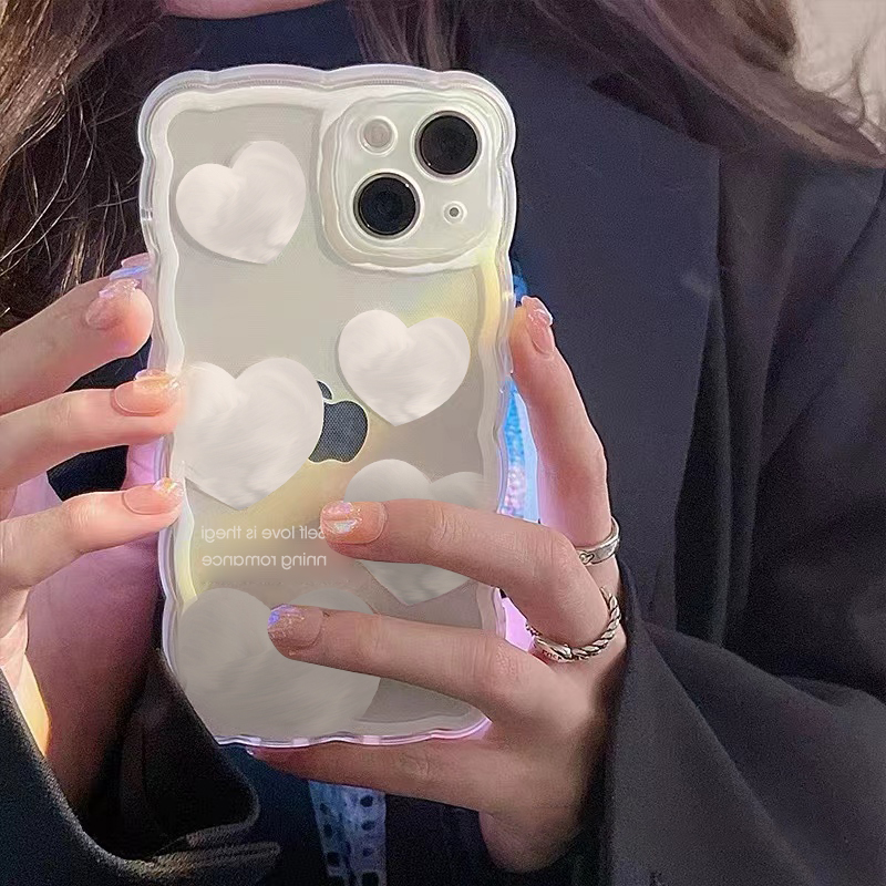 龙龙数码配件专营店ins高级感油画爱心适用苹果13手机壳iphone11新款12女款x硅胶xr/xs全包7/8plus华为nova5/7/8/9荣耀50/pro套0