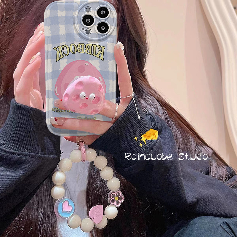 可爱粉奶酪支架手提 xsmax xr手机壳 龙龙数码配件手机保护套/壳