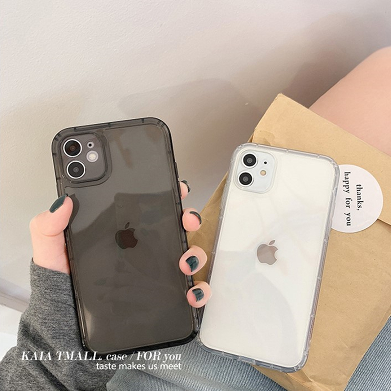 龙龙数码配件专营店简约纯色透明适用iphone11promax苹果12/13手机壳iphonexs max/xr大气女款8plus防摔iphonex男7情侣硅胶软壳0