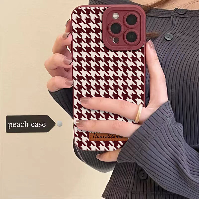 龙龙数码配件专营店圣诞新款复古菱格红米k40k30k20手机壳苹果11/12/13华为p40荣耀50套nova5/6/7/8se女款pro新年款oppovivo小米1