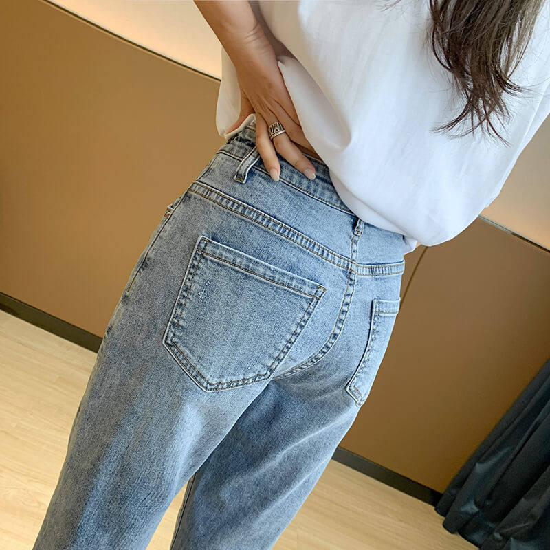八分牛仔裤女夏季2020年新款薄款 淑购牛仔裤