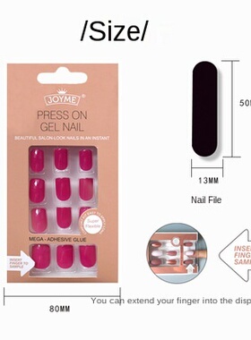 Nails Art Fake Nail Tips False Press on Coffin with Glue
