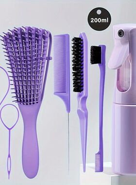 5-Piece Hair Styling Tools Set for Curly/Normal Hair Unisex