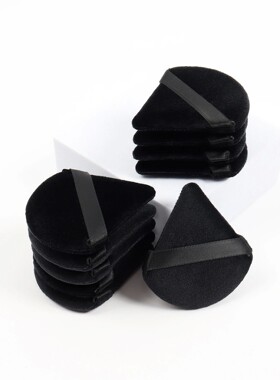 Black Triangle Powder Puff Facial Makeup Sponge Soft Velvet