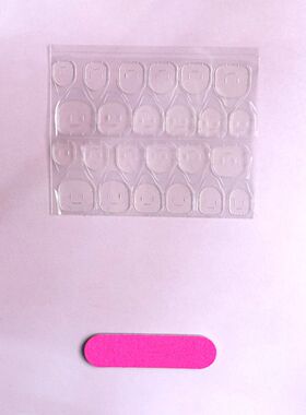 24pcs Long Almond Fake nails，pink French Bows and pearls on