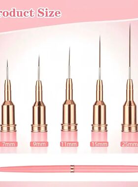 5pcs Nail Art Liner Brush Set UV Gel Nail Brushes Kits Frenc