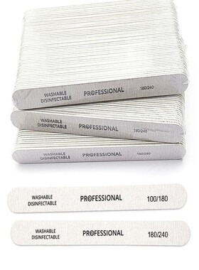 10/25/50Pcs Nail File 100/180/240 Wooden Sanding Buffer Bloc
